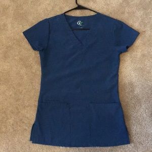 GT performance blue scrub top XS